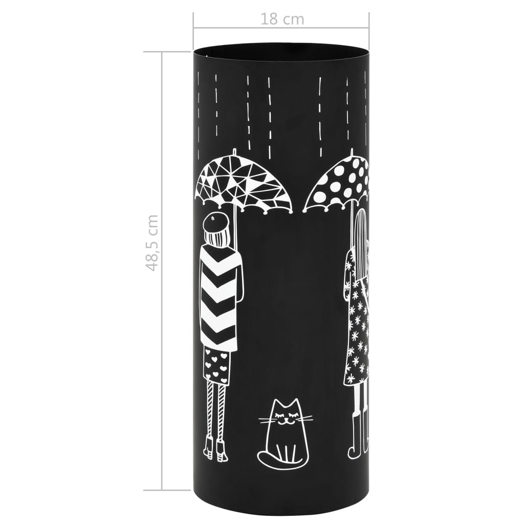 Umbrella stand women's design steel black