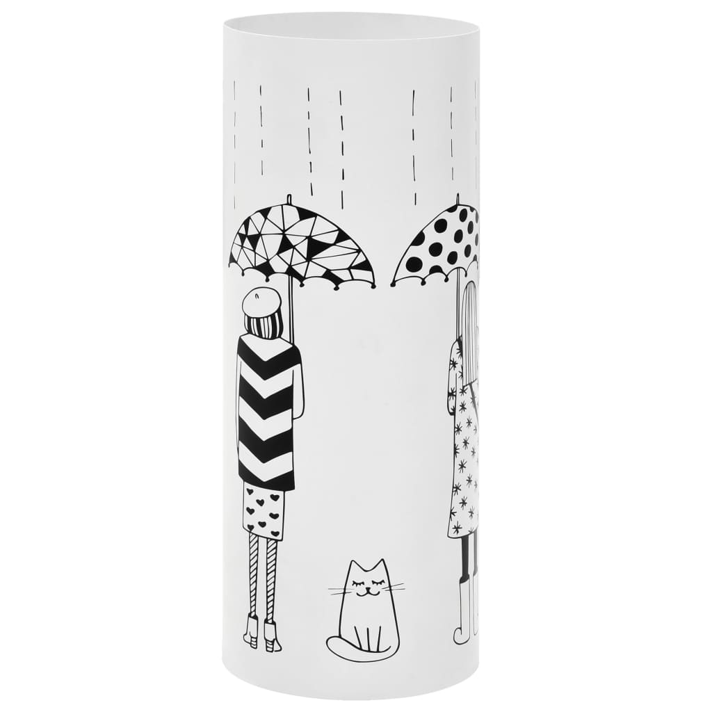 Umbrella stand women's design steel white