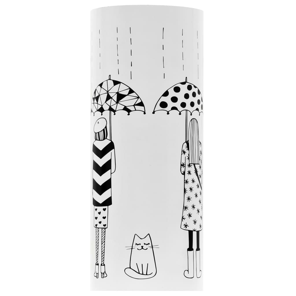 Umbrella stand women's design steel white