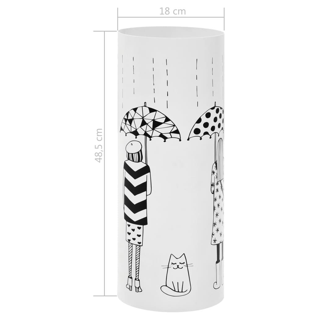 Umbrella stand women's design steel white