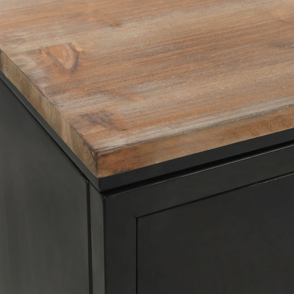 Desk with stand made of solid fir wood and steel 120x50x76 cm