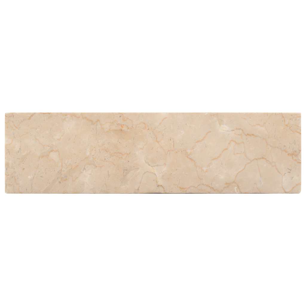 Waschbecken 45x30x12 cm Marmor Hochglanz-Creme