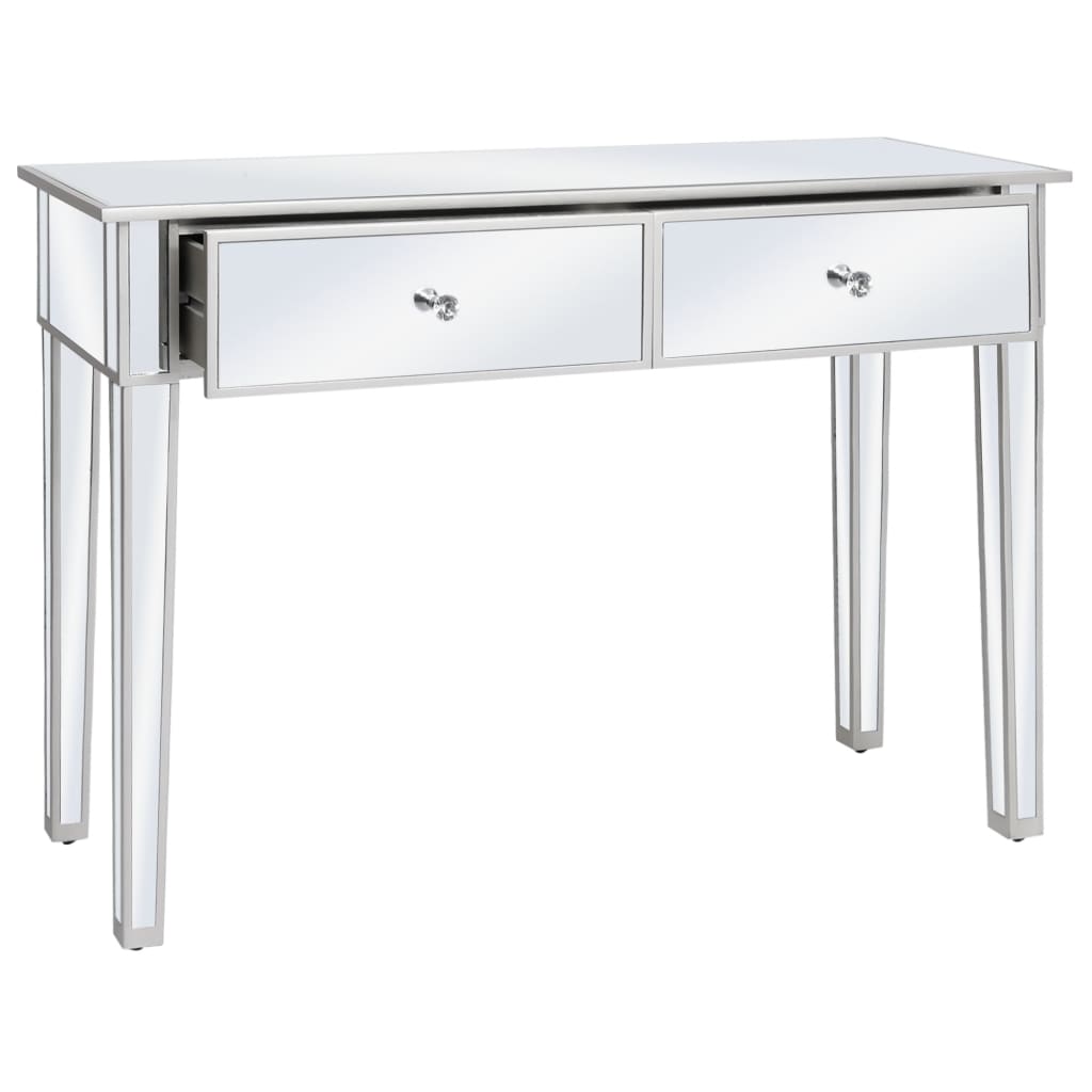 Mirrored console table made of MDF and glass 106.5 x 38 x 76.5 cm