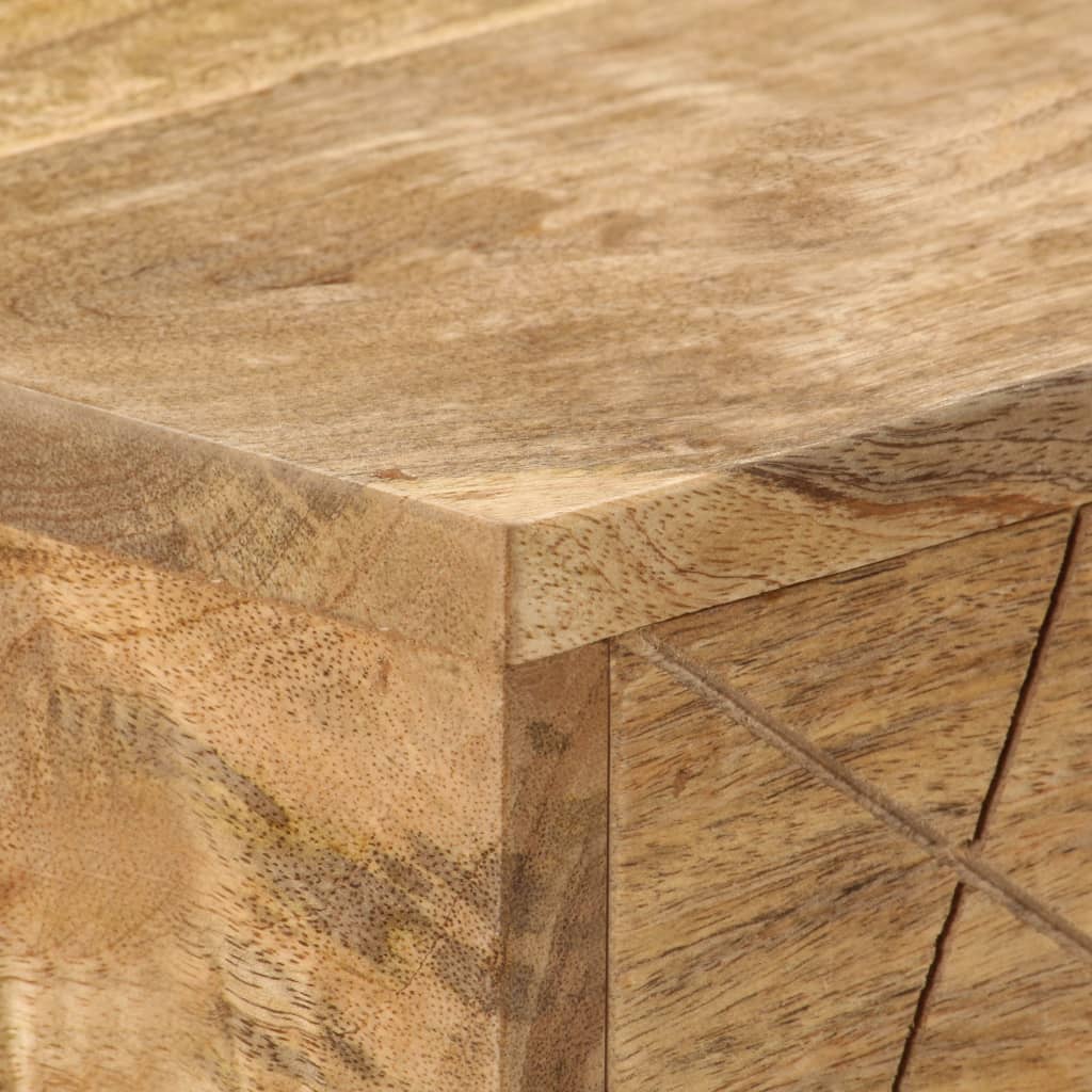 Desk with drawers made of solid mango wood 110×50×76 cm