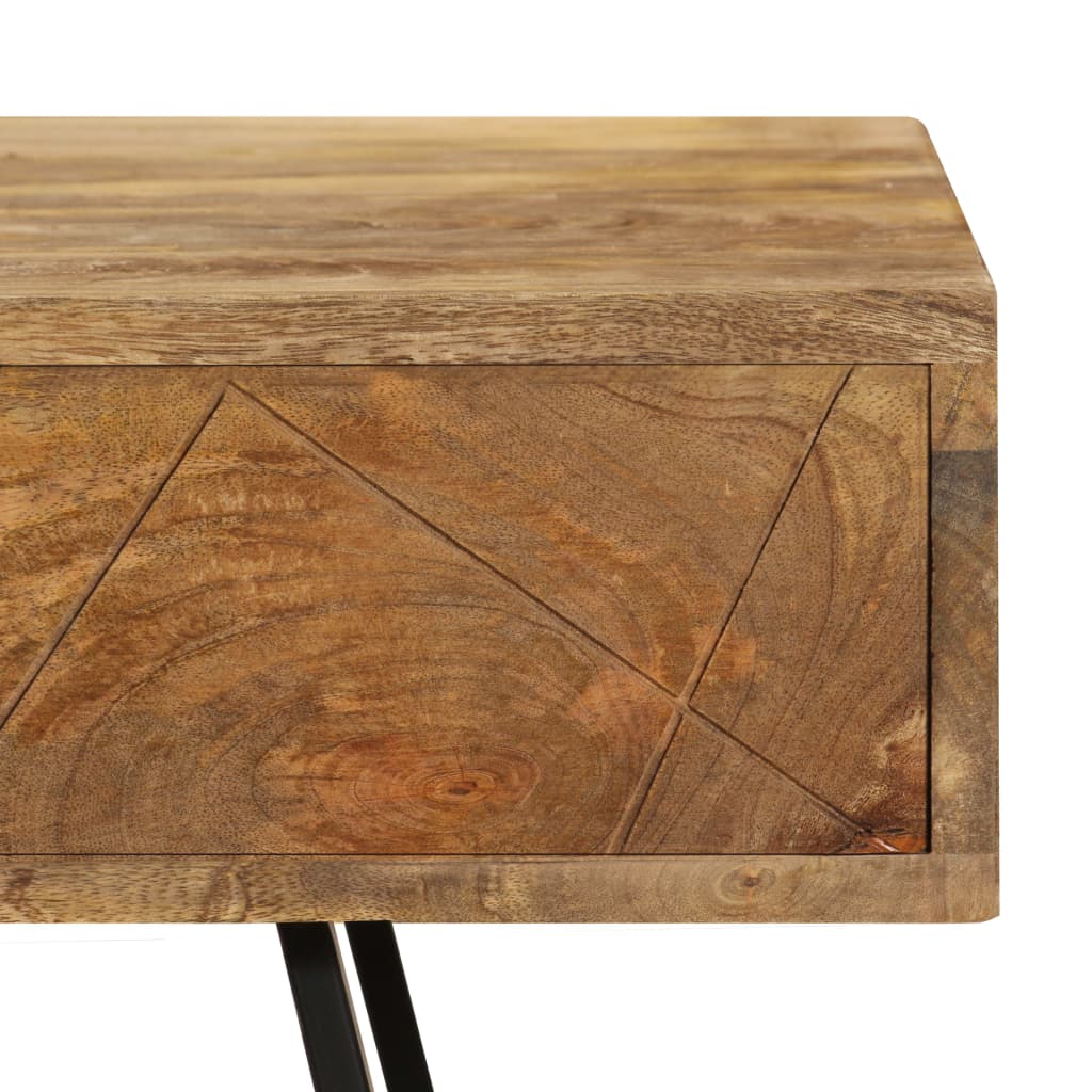 Desk with drawers made of solid mango wood 110×50×76 cm