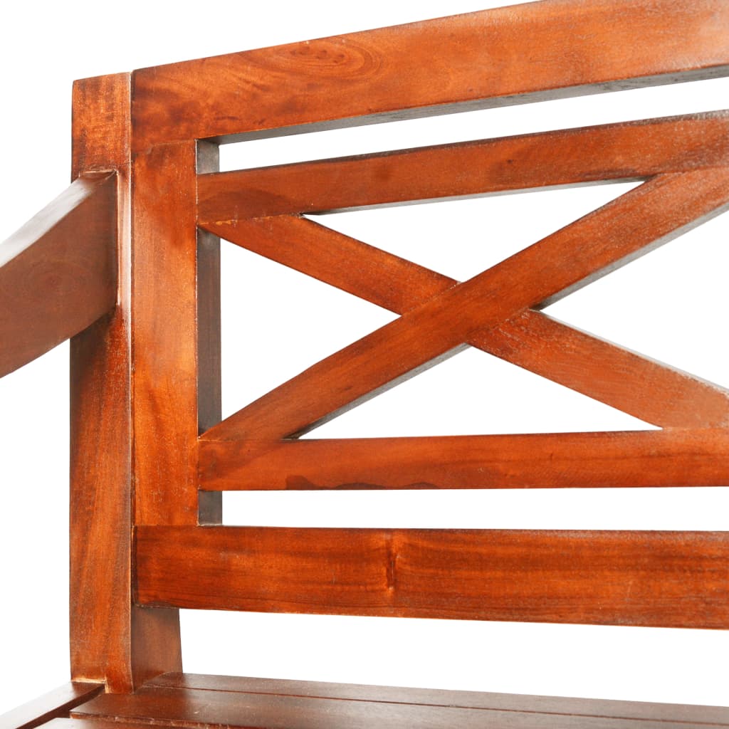 Batavia bench 98 cm mahogany solid wood dark brown