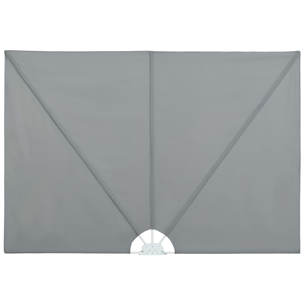 Faltbarer Terrassen-Seitenfächer Grau 400×200 cm