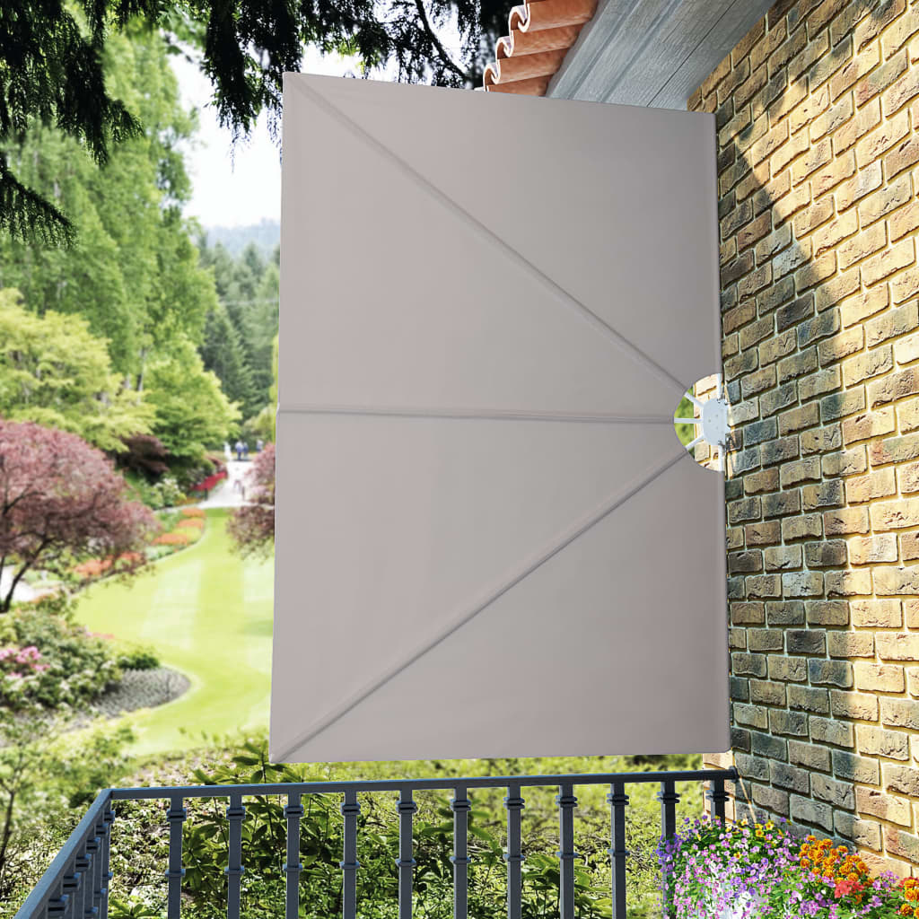 Faltbarer Terrassen-Seitenfächer Creme 240×160 cm