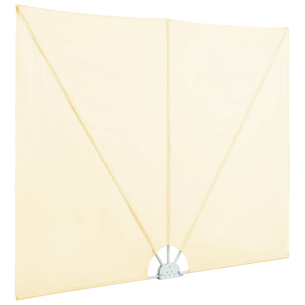 Faltbarer Terrassen-Seitenfächer Creme 240×160 cm