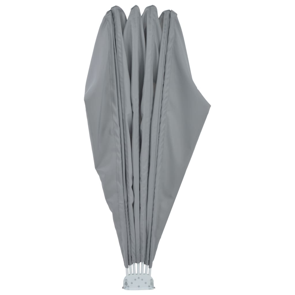 Faltbarer Terrassen-Seitenfächer Grau 160 cm