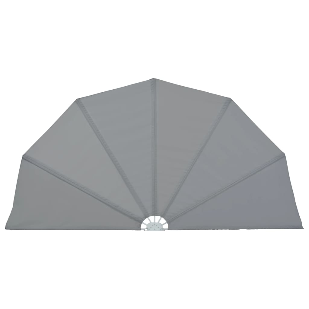 Faltbarer Terrassen-Seitenfächer Grau 200 cm