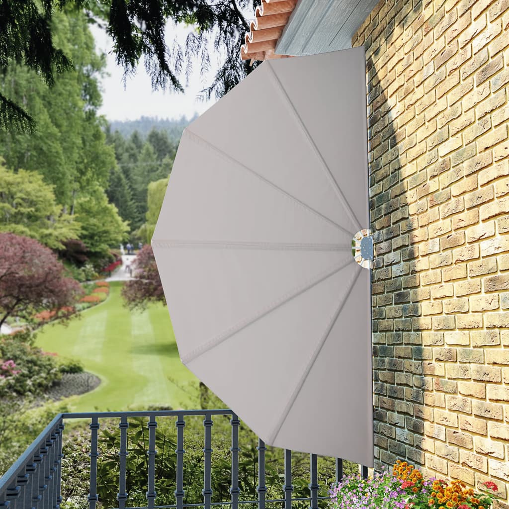 Faltbarer Terrassen-Seitenfächer Creme 160 cm