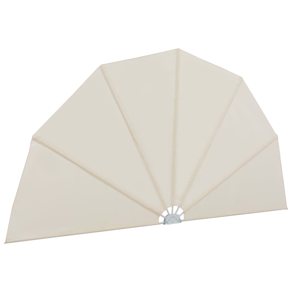 Faltbarer Terrassen-Seitenfächer Creme 160 cm