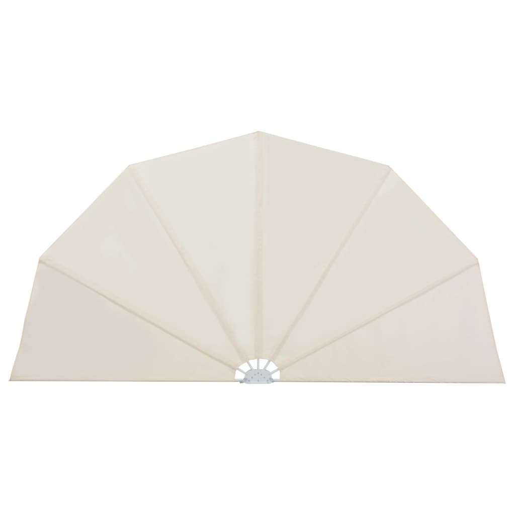 Faltbarer Terrassen-Seitenfächer Creme 200 cm