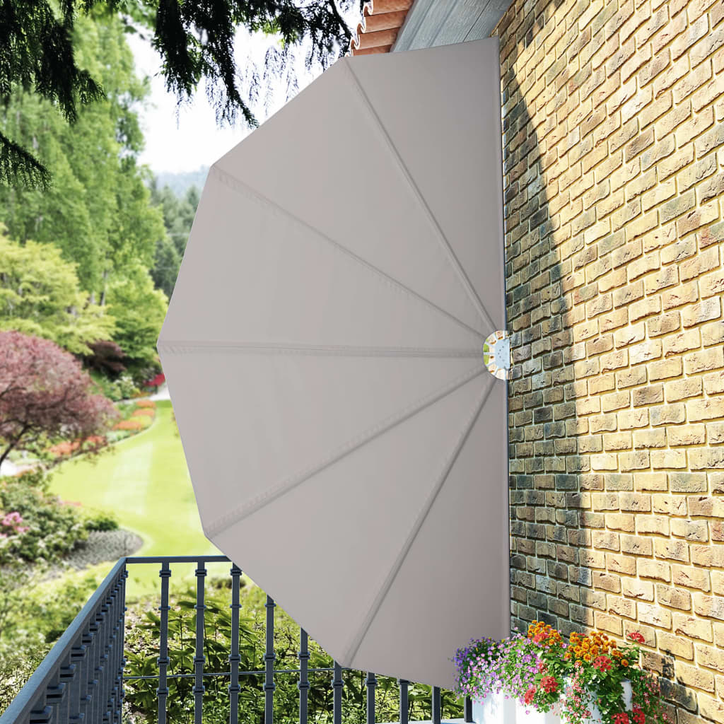 Faltbarer Terrassen-Seitenfächer Creme 200 cm