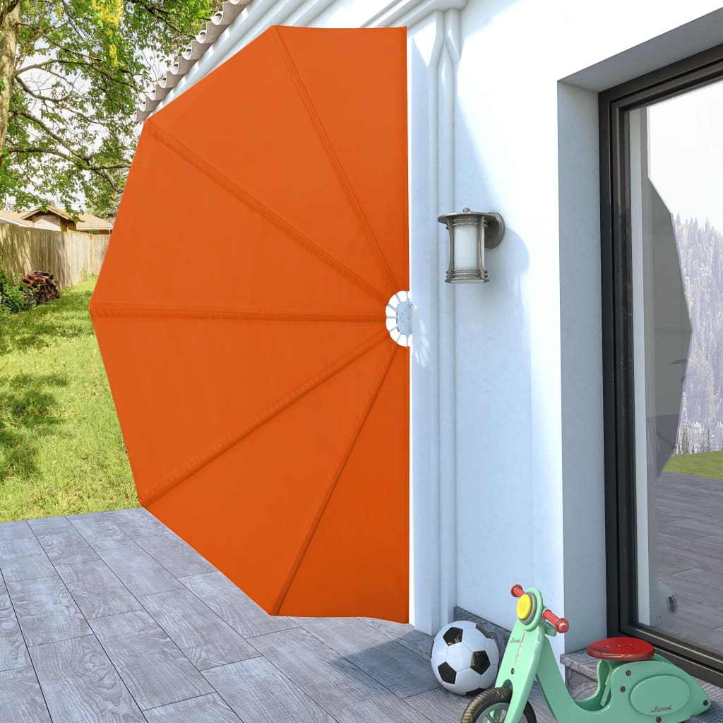 Foldable patio side fan terracotta red 160 cm
