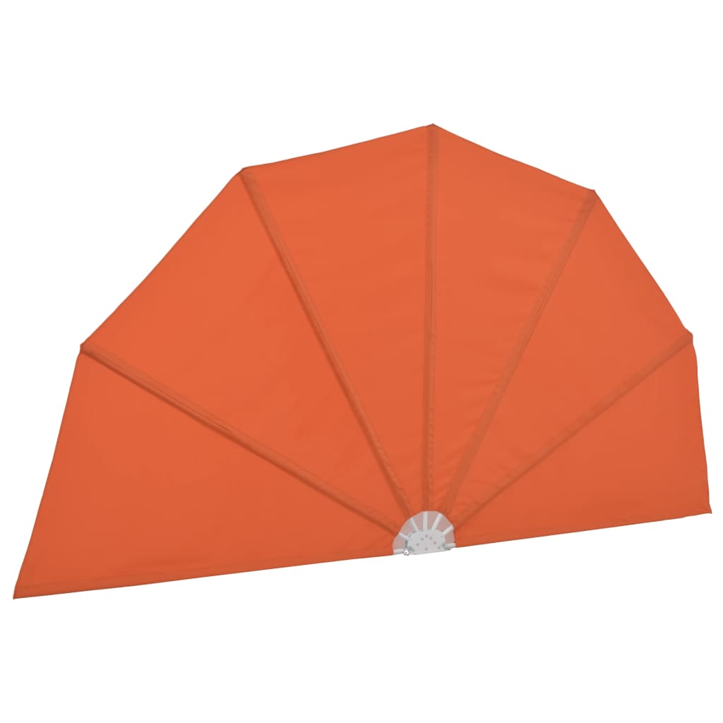 Foldable patio side fan terracotta red 160 cm