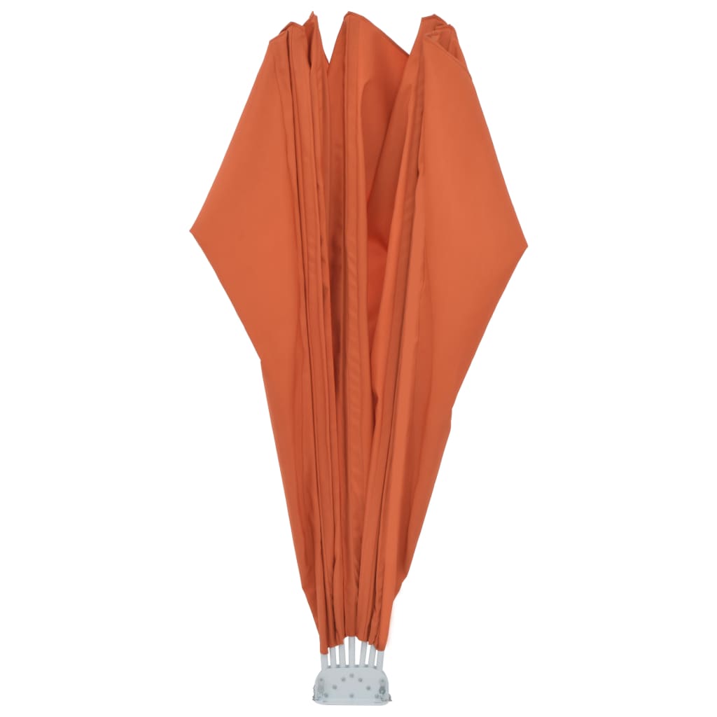 Foldable patio side fan terracotta red 160 cm