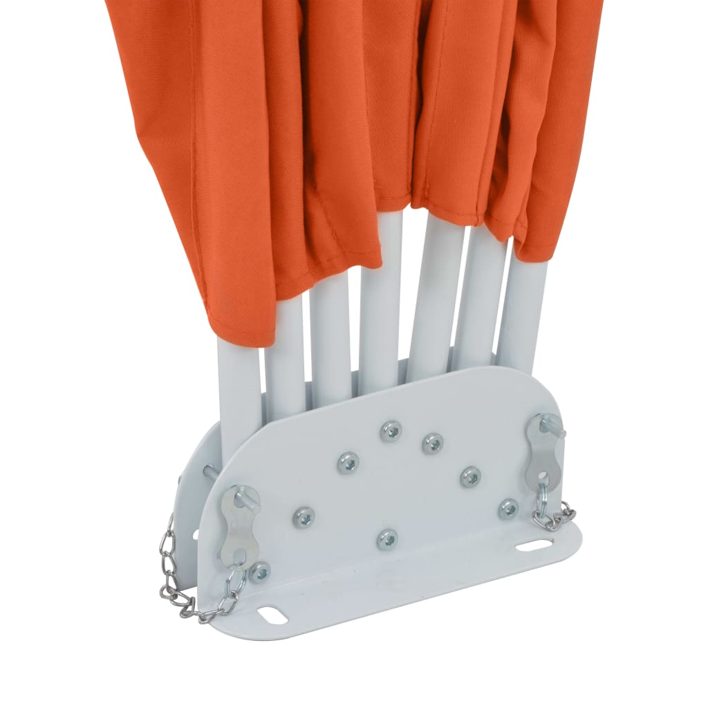 Foldable patio side fan terracotta red 160 cm
