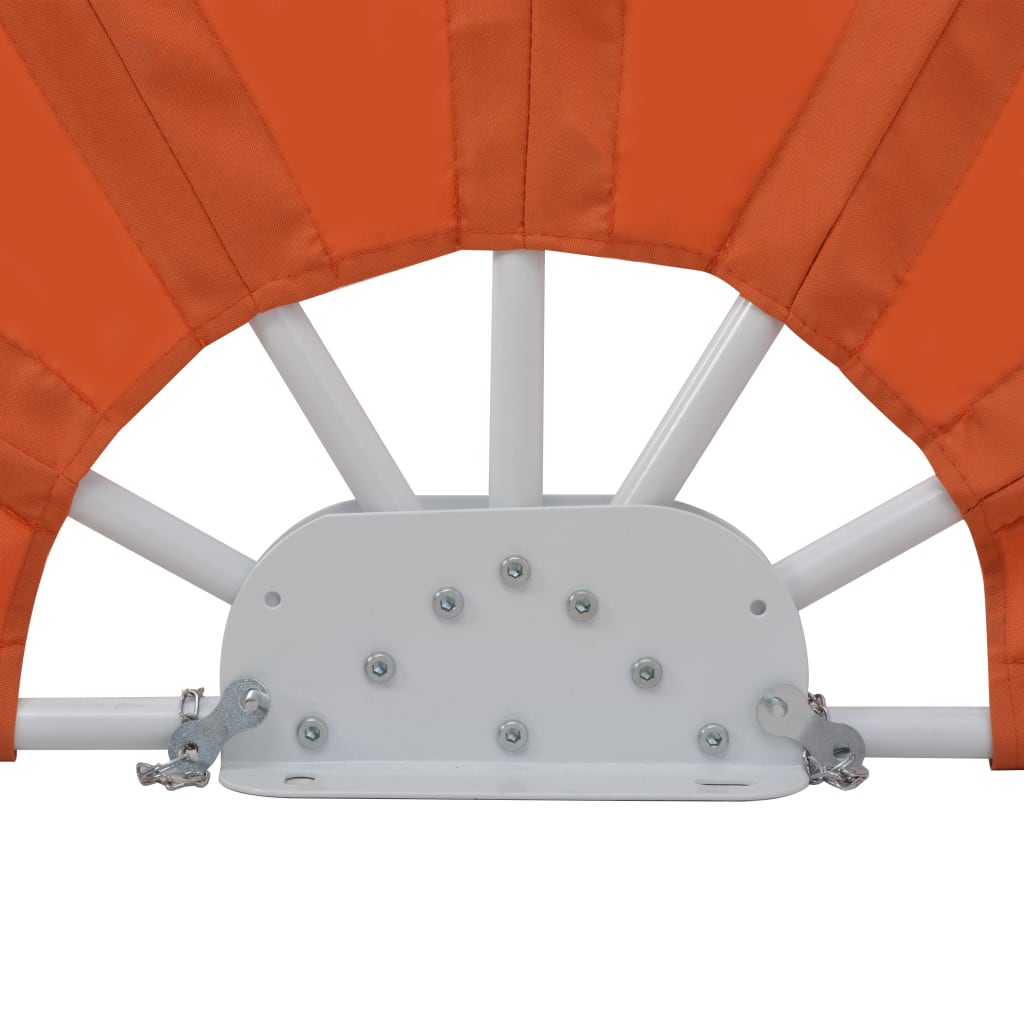 Foldable patio side fan terracotta red 160 cm