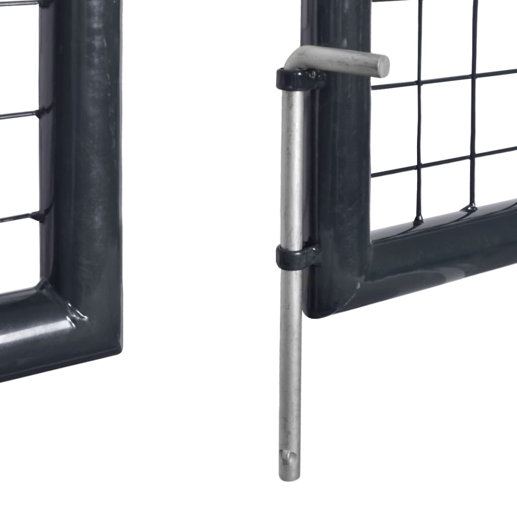 Gitter-Gartentor Verzinkter Stahl 306 x 175 cm Grau