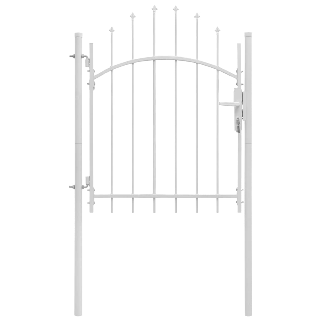 Gartentor Stahl 1x1,75 m Weiß