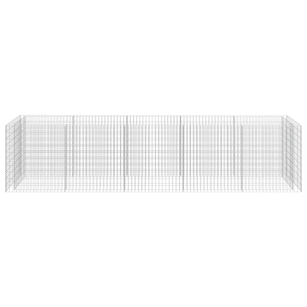 Gabionen-Hochbeet Verzinkter Stahl 450×90×100 cm