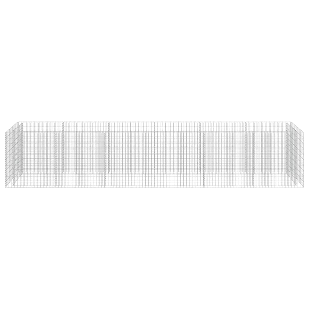 Gabionen-Hochbeet Verzinkter Stahl 540×90×100 cm