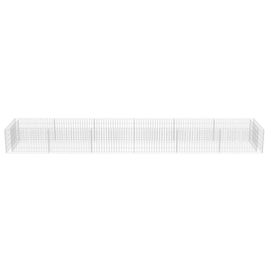 Gabionen-Hochbeet Verzinkter Stahl 540×90×50 cm