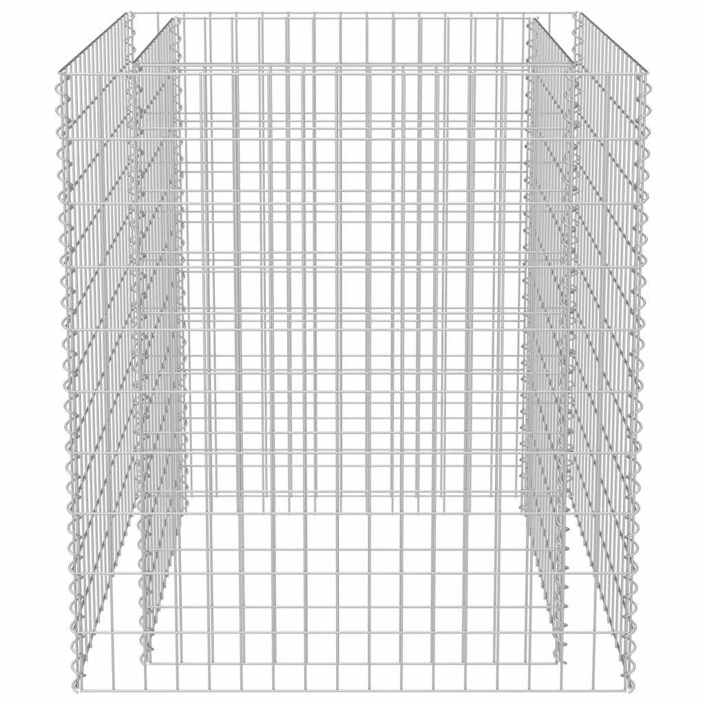 Gabionen-Hochbeet Verzinkter Stahl 90×90×100 cm