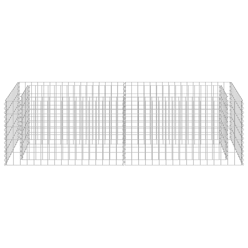 Gabionen-Hochbeet Verzinkter Stahl 180×50×50 cm