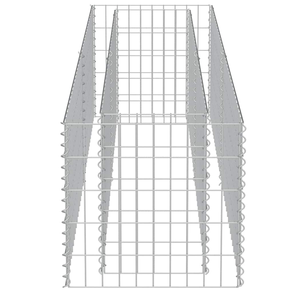 Gabionen-Hochbeet Verzinkter Stahl 180×50×50 cm