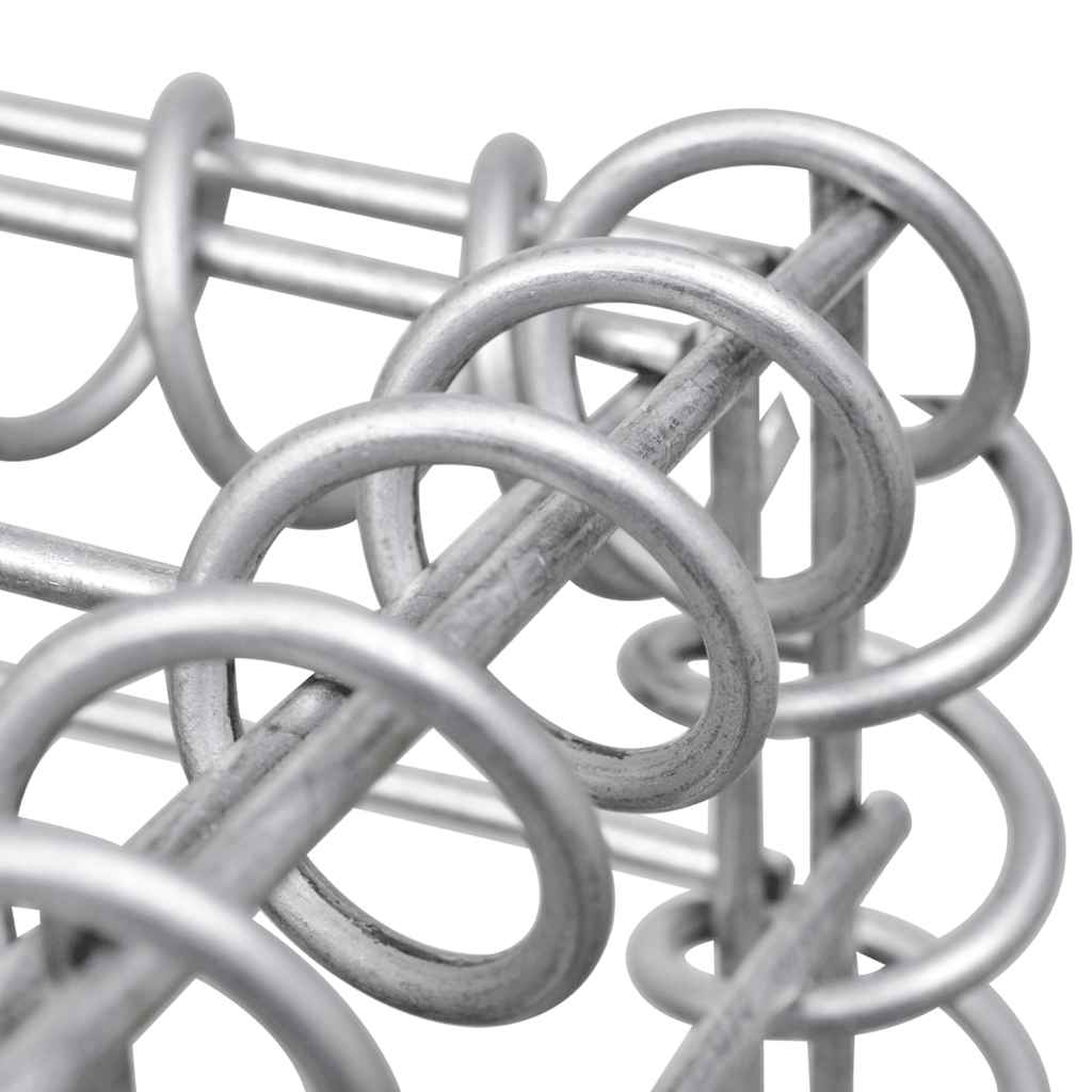 Gabionen-Hochbeet Verzinkter Stahl 180×50×50 cm