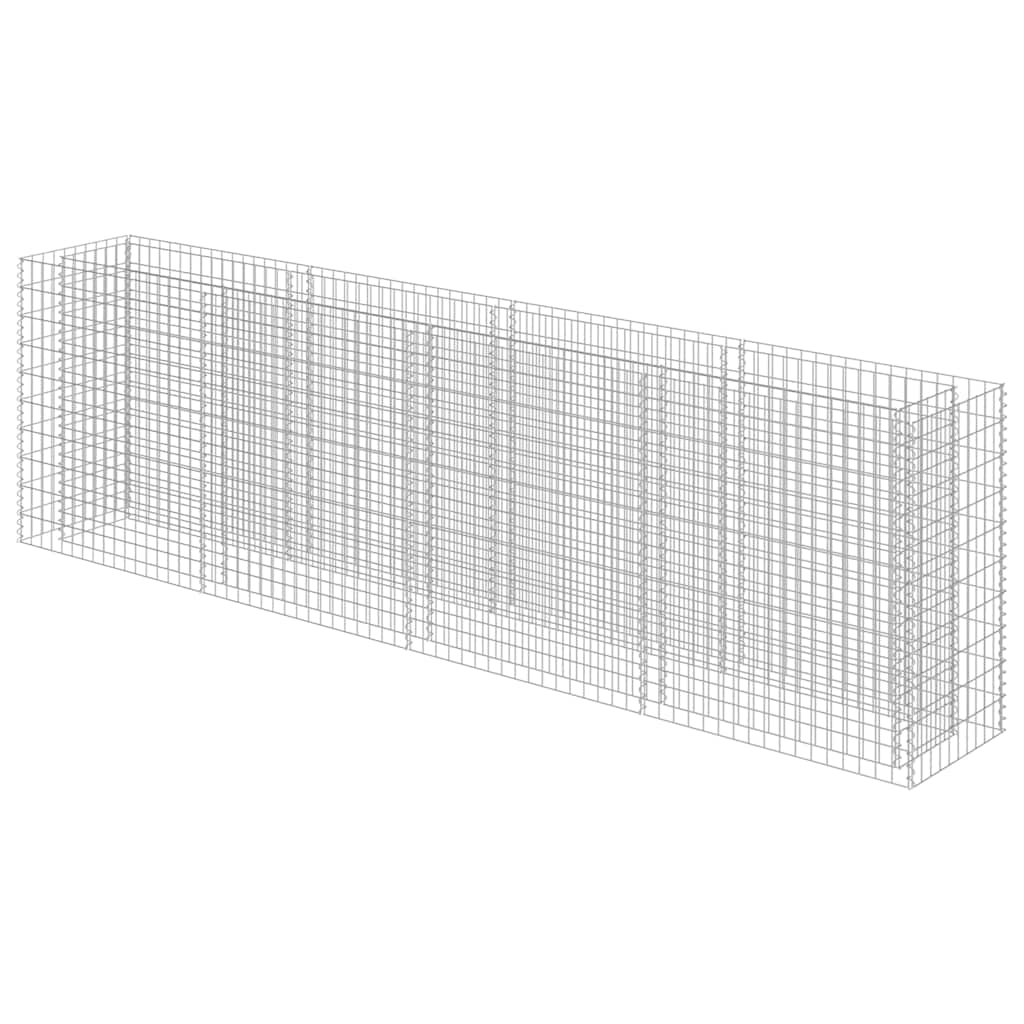 Gabionen-Hochbeet Verzinkter Stahl 360×50×100 cm