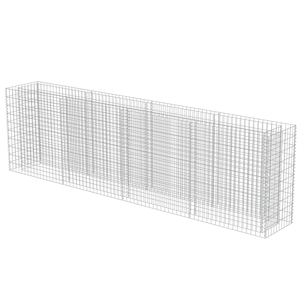 Gabionen-Hochbeet Verzinkter Stahl 360×50×100 cm