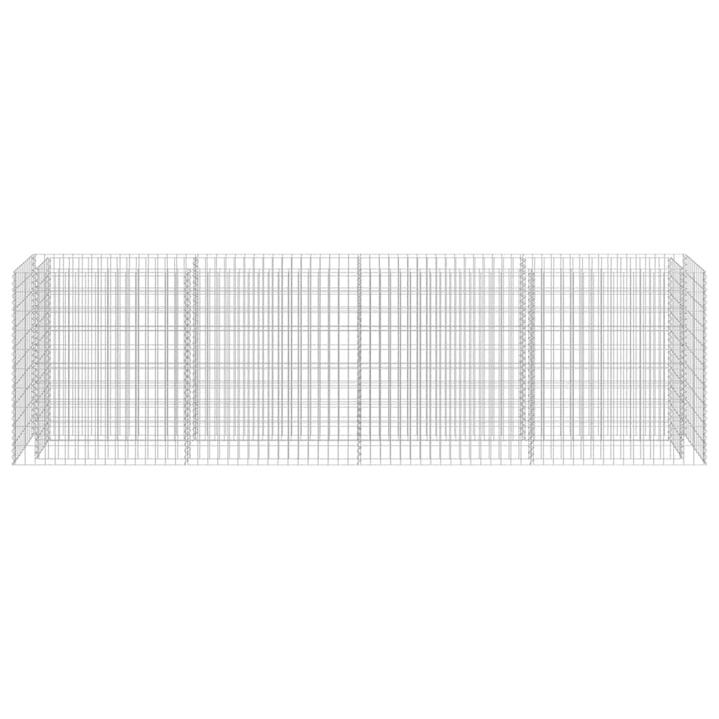 Gabionen-Hochbeet Verzinkter Stahl 360×50×100 cm