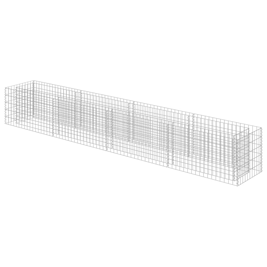 Gabionen-Hochbeet Verzinkter Stahl 360×50×50 cm