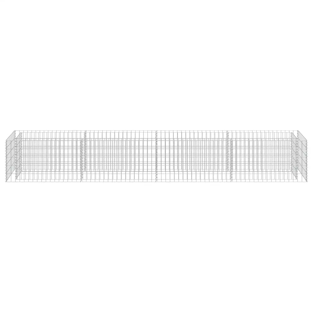 Gabionen-Hochbeet Verzinkter Stahl 360×50×50 cm