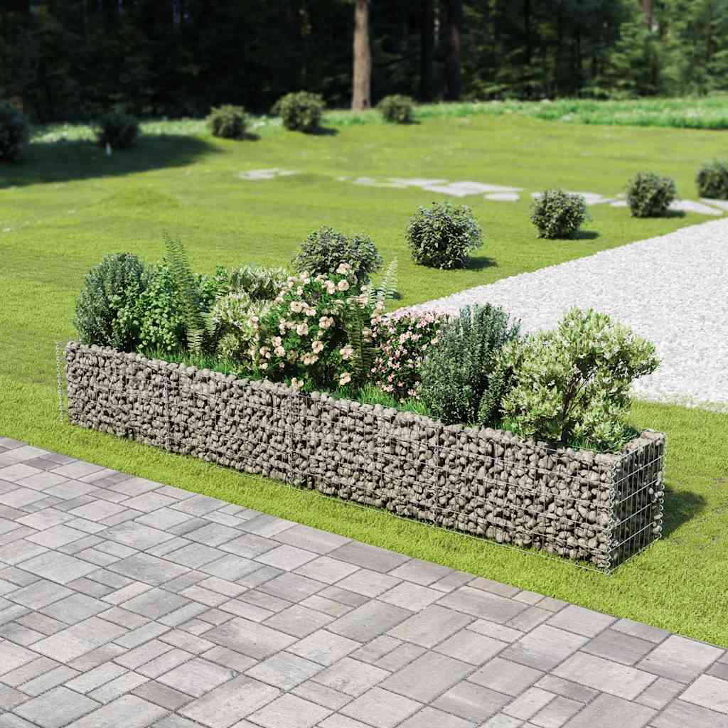Gabionen-Hochbeet Verzinkter Stahl 360×50×50 cm