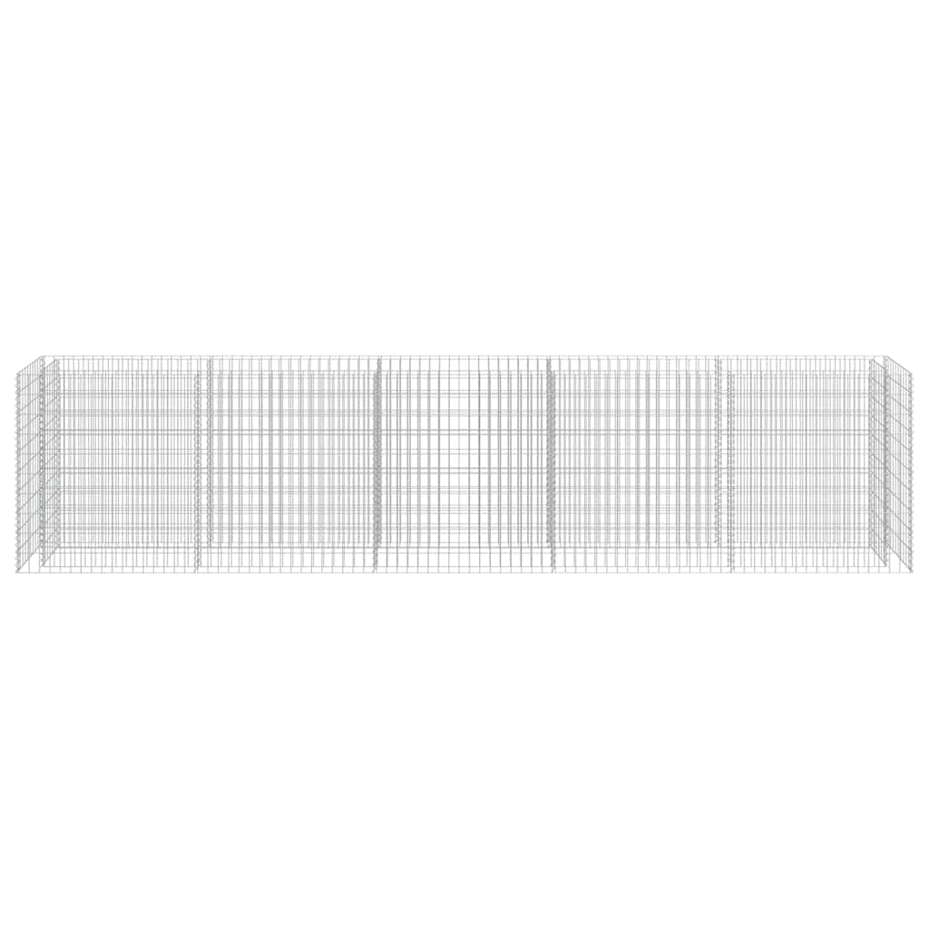 Gabionen-Hochbeet Verzinkter Stahl 450×50×100 cm
