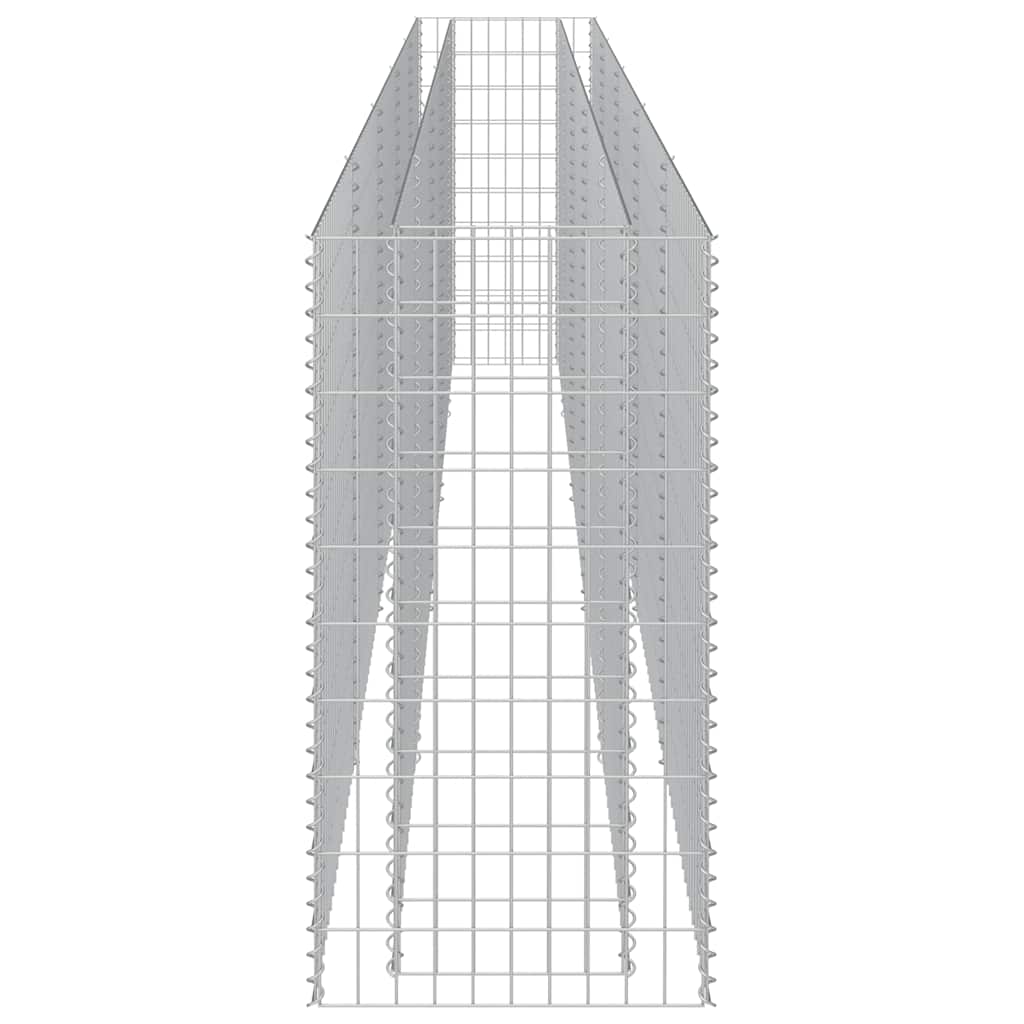 Gabionen-Hochbeet Verzinkter Stahl 450×50×100 cm