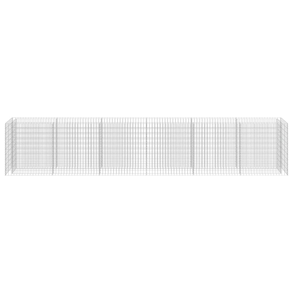 Gabionen-Hochbeet Verzinkter Stahl 540×50×100 cm