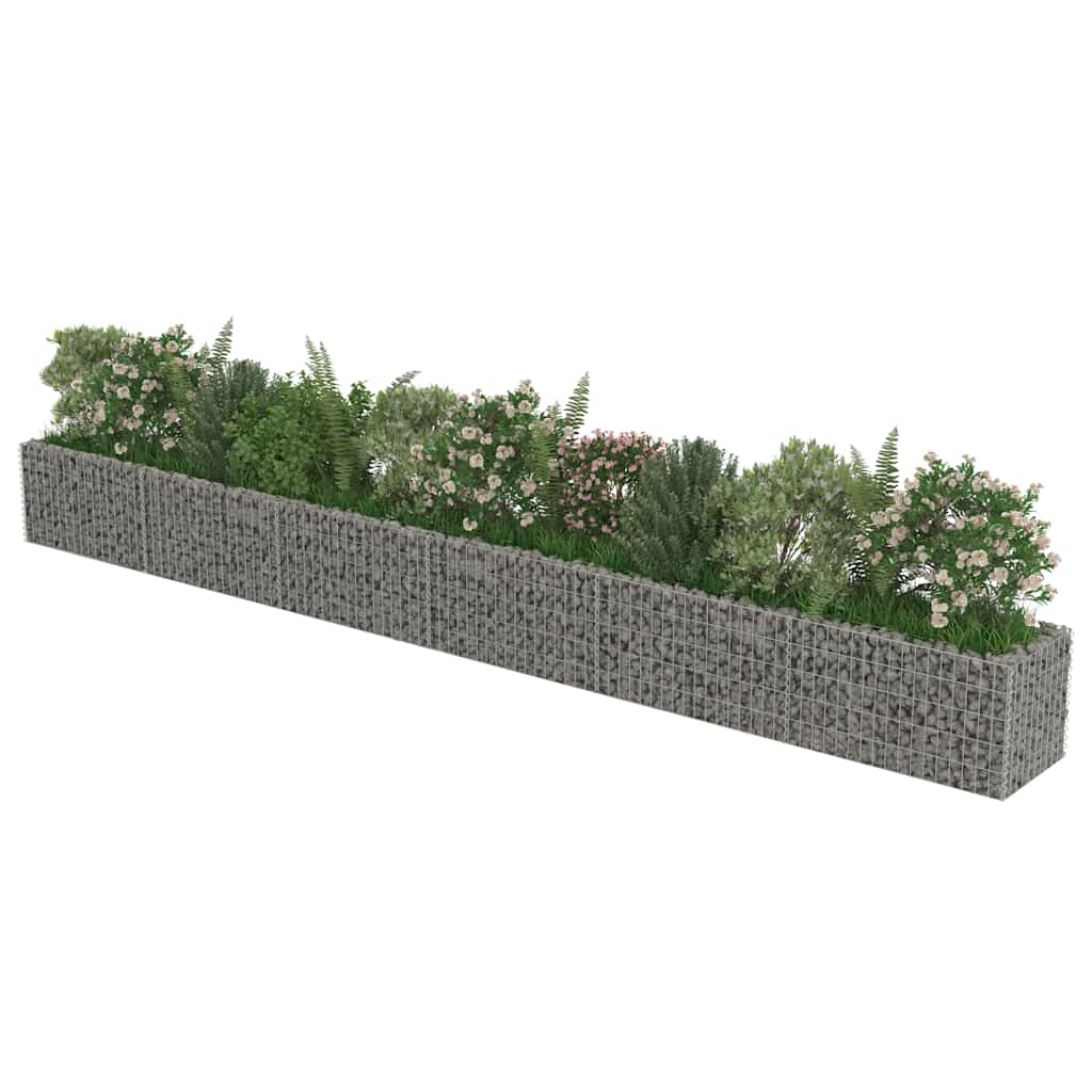 Gabionen-Hochbeet Verzinkter Stahl 540×50×50 cm
