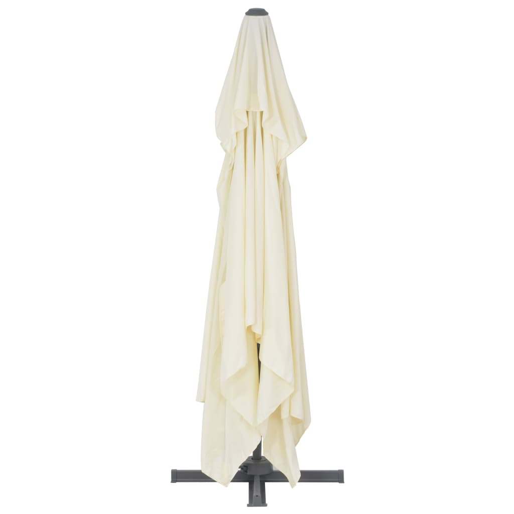 Cantilever umbrella with aluminum pole 400x300 cm sand white