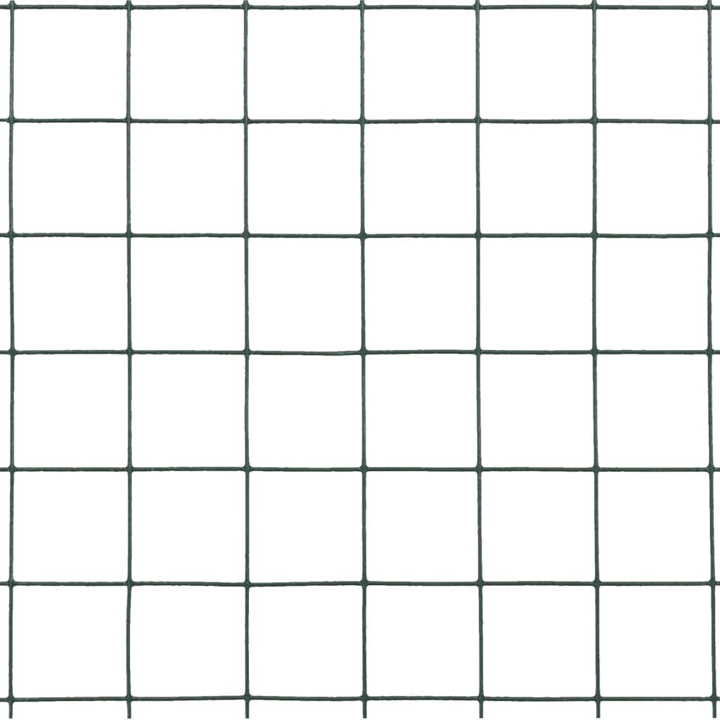 Drahtzaun Stahl mit PVC-Beschichtung 10x1,5 m Grün
