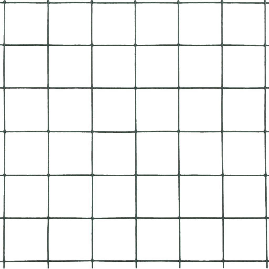 Drahtzaun Stahl mit PVC-Beschichtung 25x0,5 m Grün