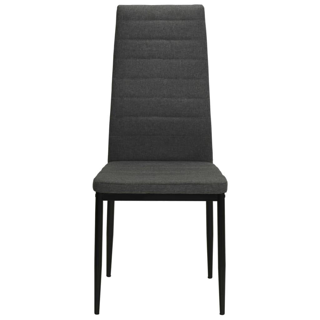 Dining chairs 6 pcs. Dark grey fabric