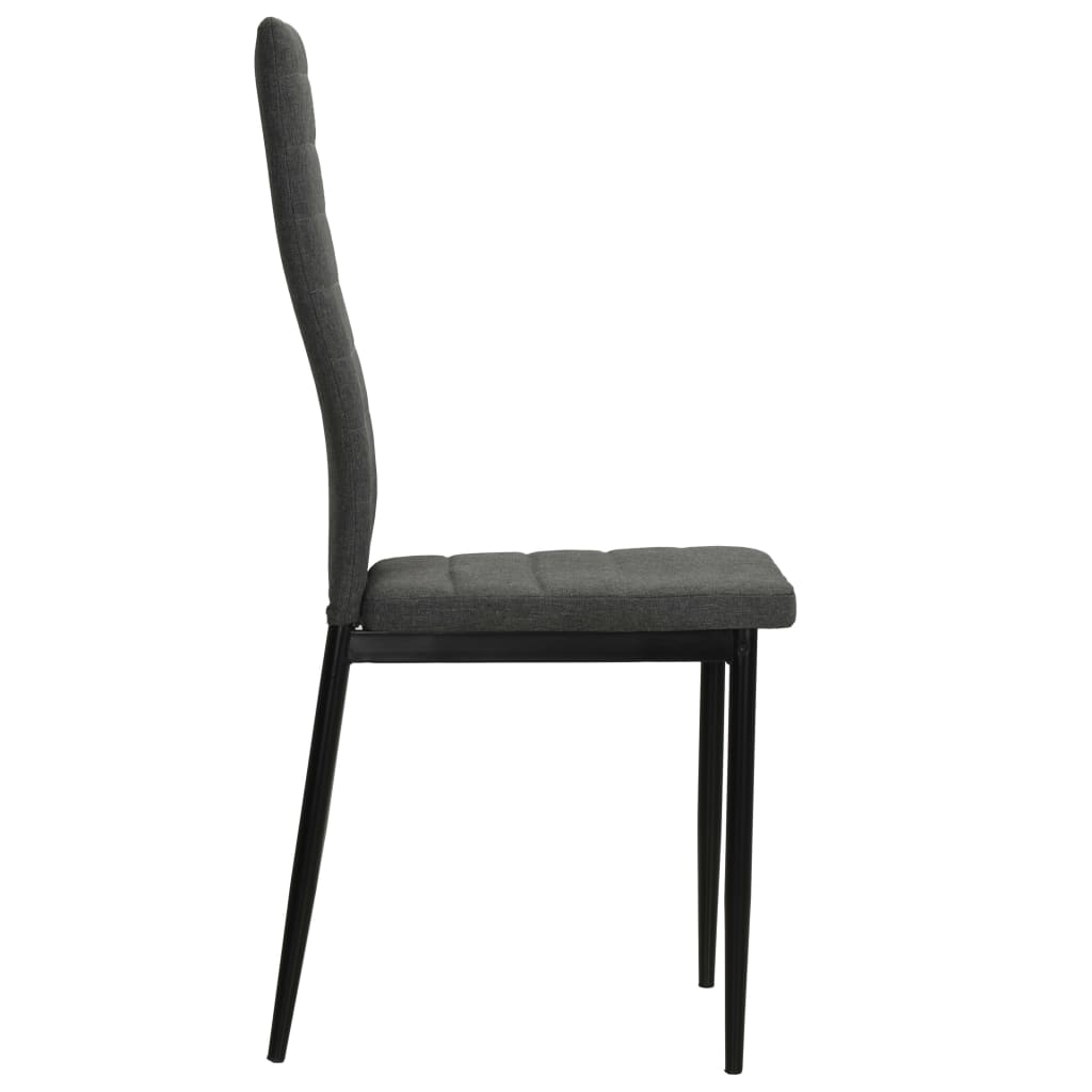 Dining chairs 6 pcs. Dark grey fabric