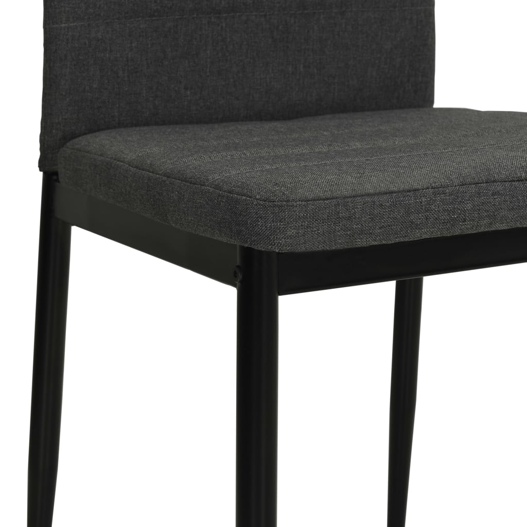Dining chairs 6 pcs. Dark grey fabric