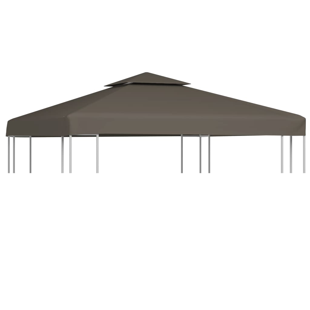 Pavilion roof tarpaulin with chimney 310 g/m² 3x3 m Taupe